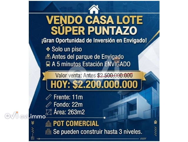 Casa lote en Envigado